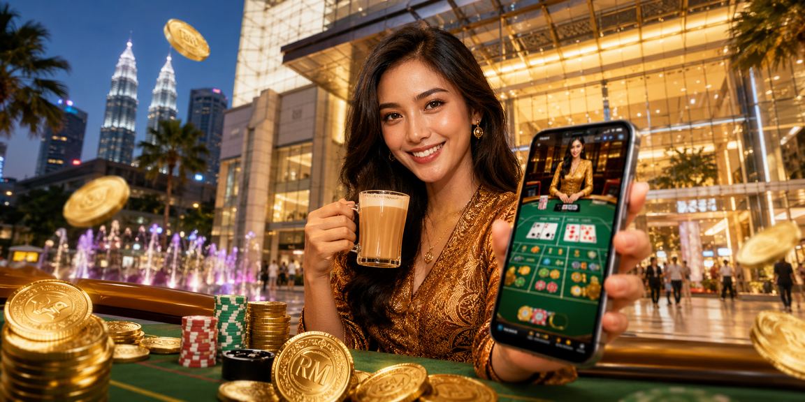 Pemain bermain roulette melalui telefon pintar di Kuala Lumpur