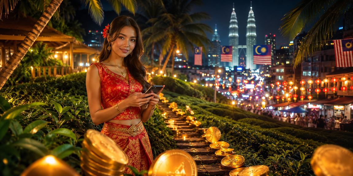 Pemain menuntut bonus selamat datang melalui telefon pintar di Kuala Lumpur